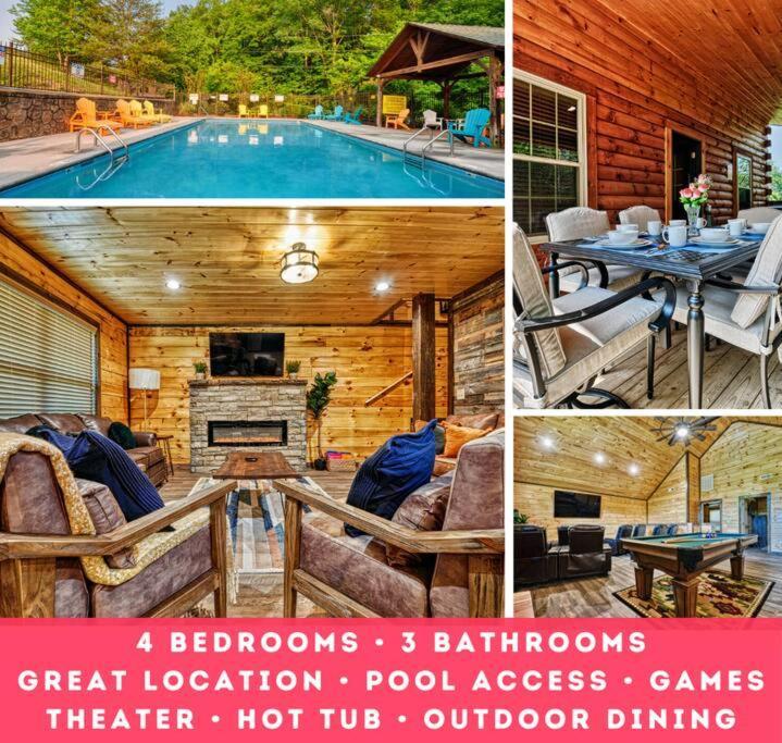 Adventure Retreat/Cabin/Pool+Hot Tub/Game Room+Theater Sevierville Kültér fotó